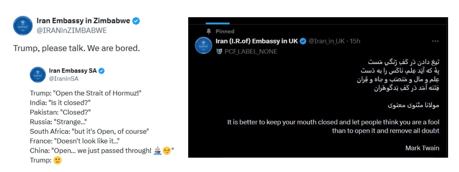 Iran Embassies Push Back Against Trump’s Warning